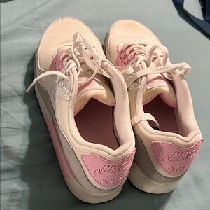 Nike Air Max Pink and Cream Sneakers 10.5 size nice good condition.